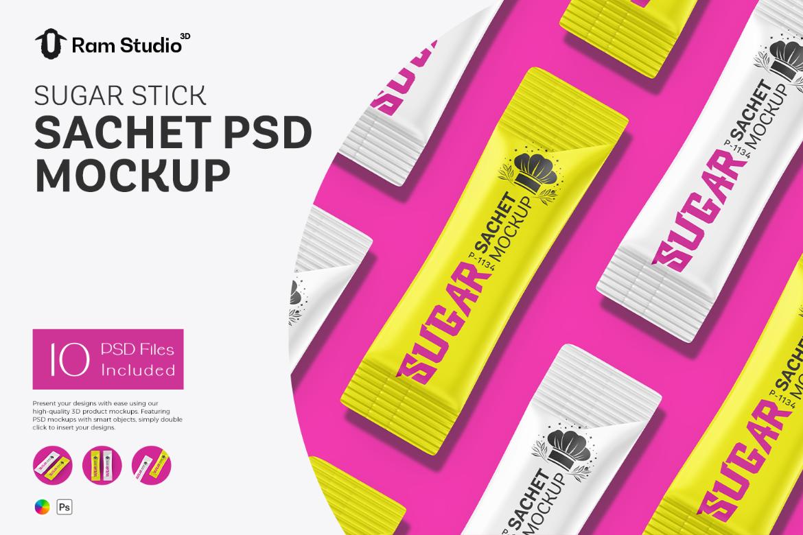 Stick Sachet Mockup