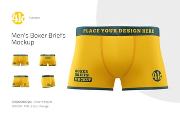 Men’s Boxer Briefs Mockup Set