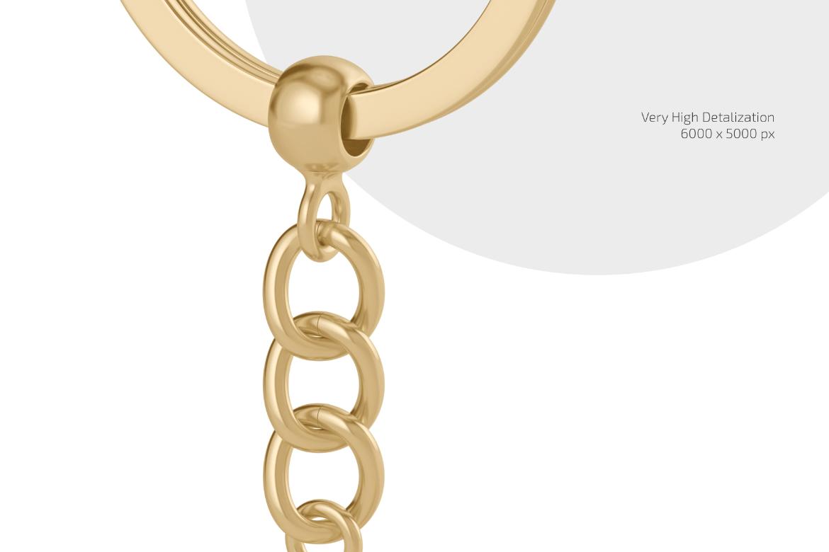 Round Keychain Mockup Set
