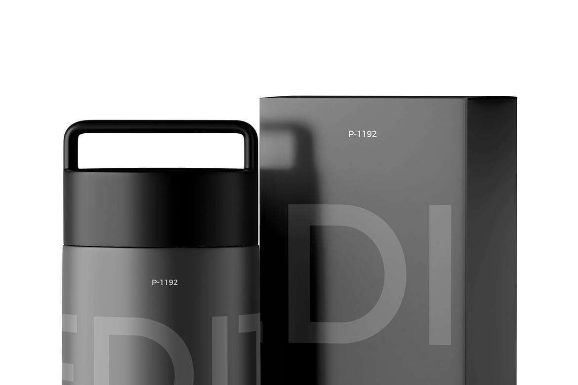 Thermos Food Jar Mockup