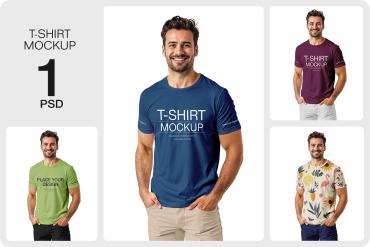 Round Neck T-shirt Mockup 