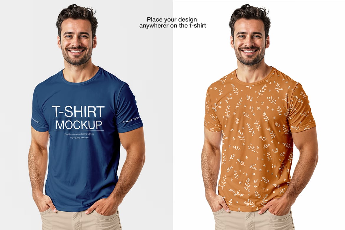 Round Neck T-shirt Mockup 