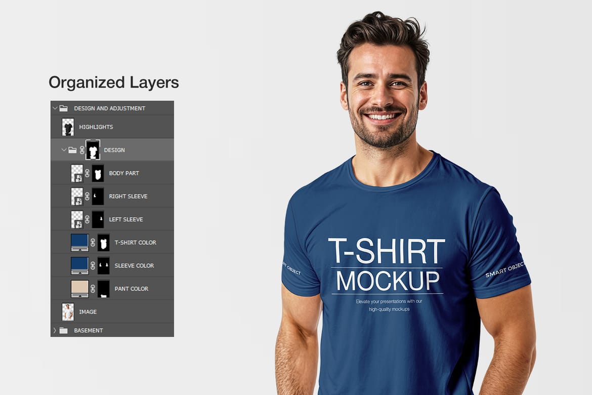 Round Neck T-shirt Mockup 