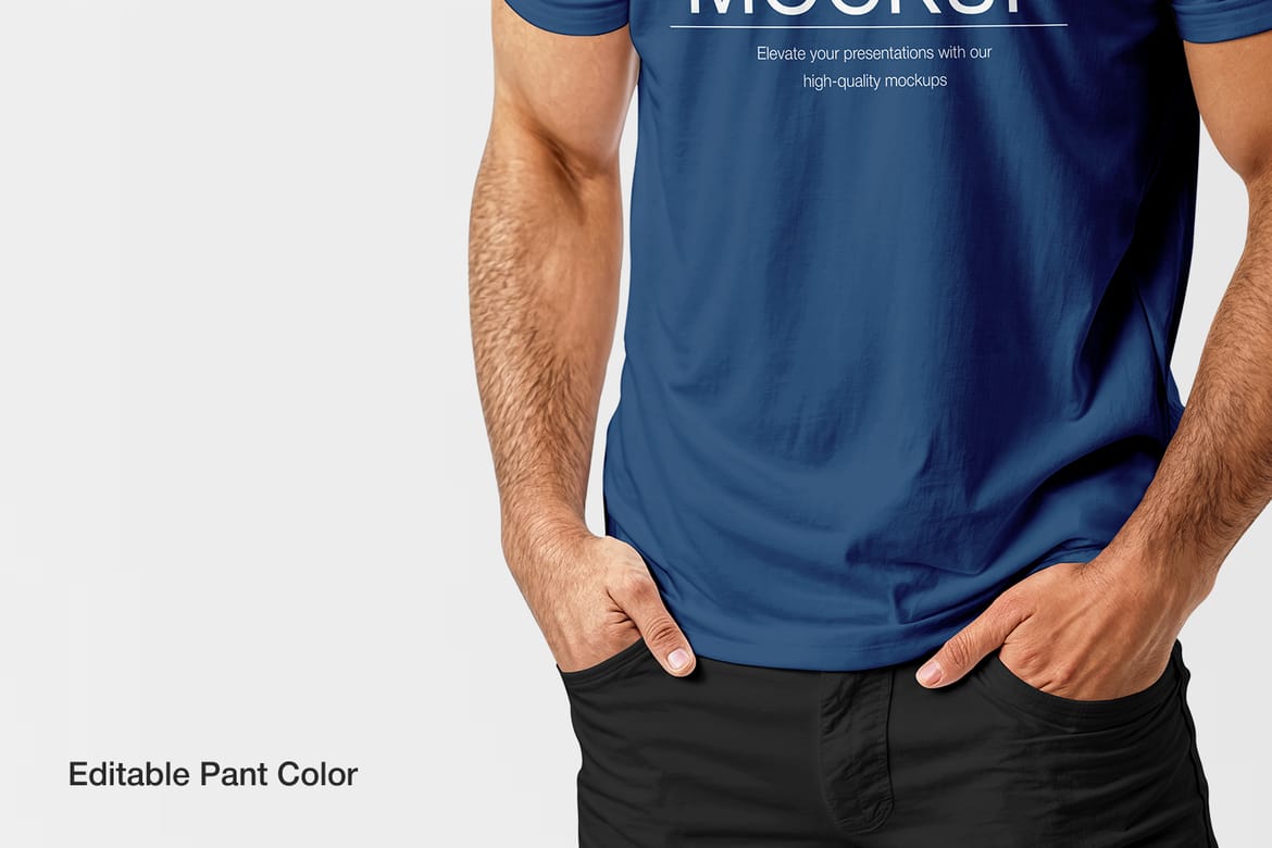 Round Neck T-shirt Mockup 