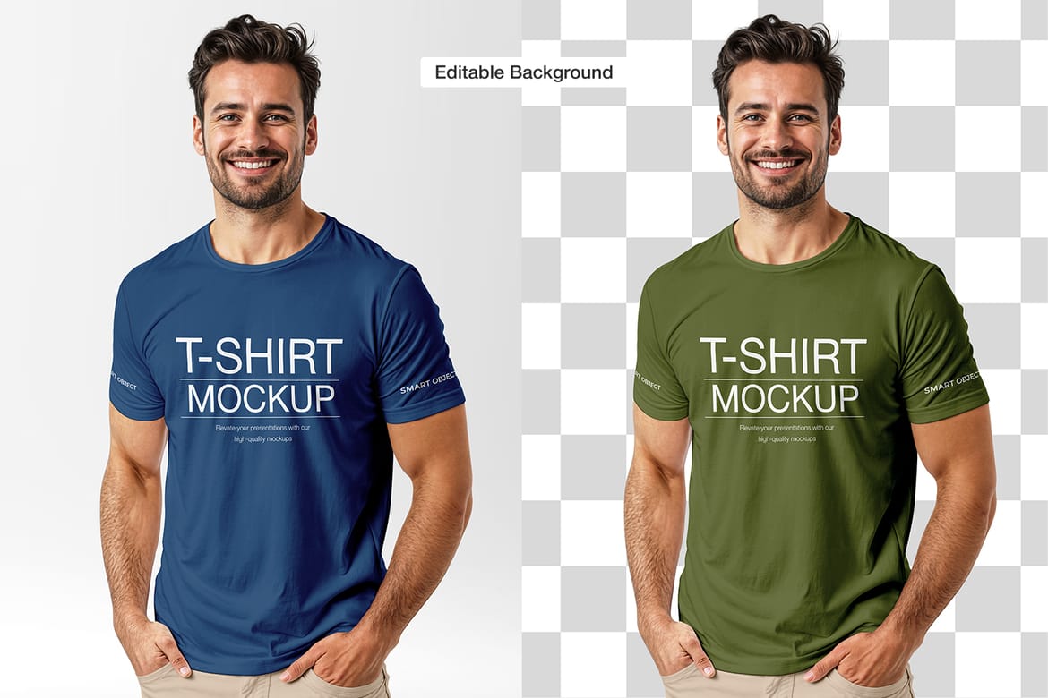 Round Neck T-shirt Mockup 