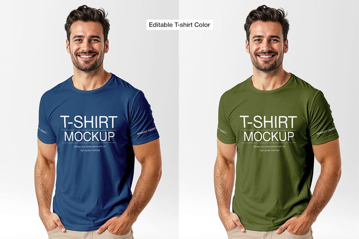 Round Neck T-shirt Mockup 