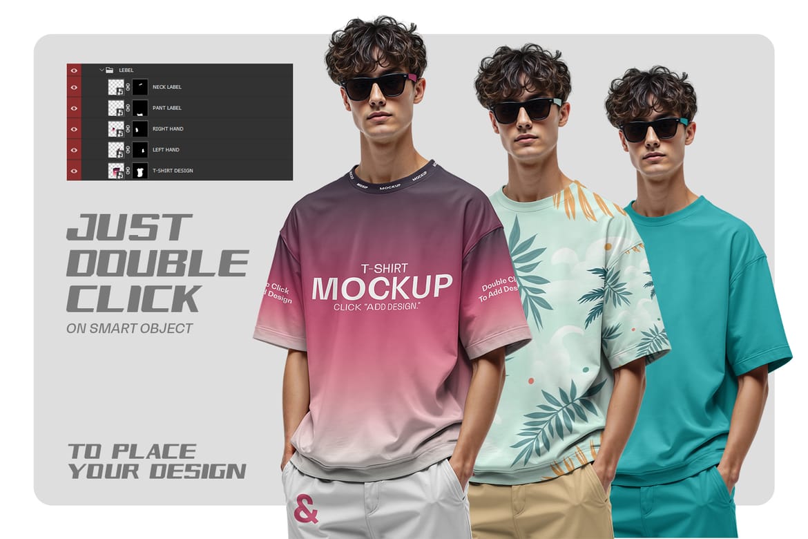 Oversized Stylish T-Shirt PSD Mockup
