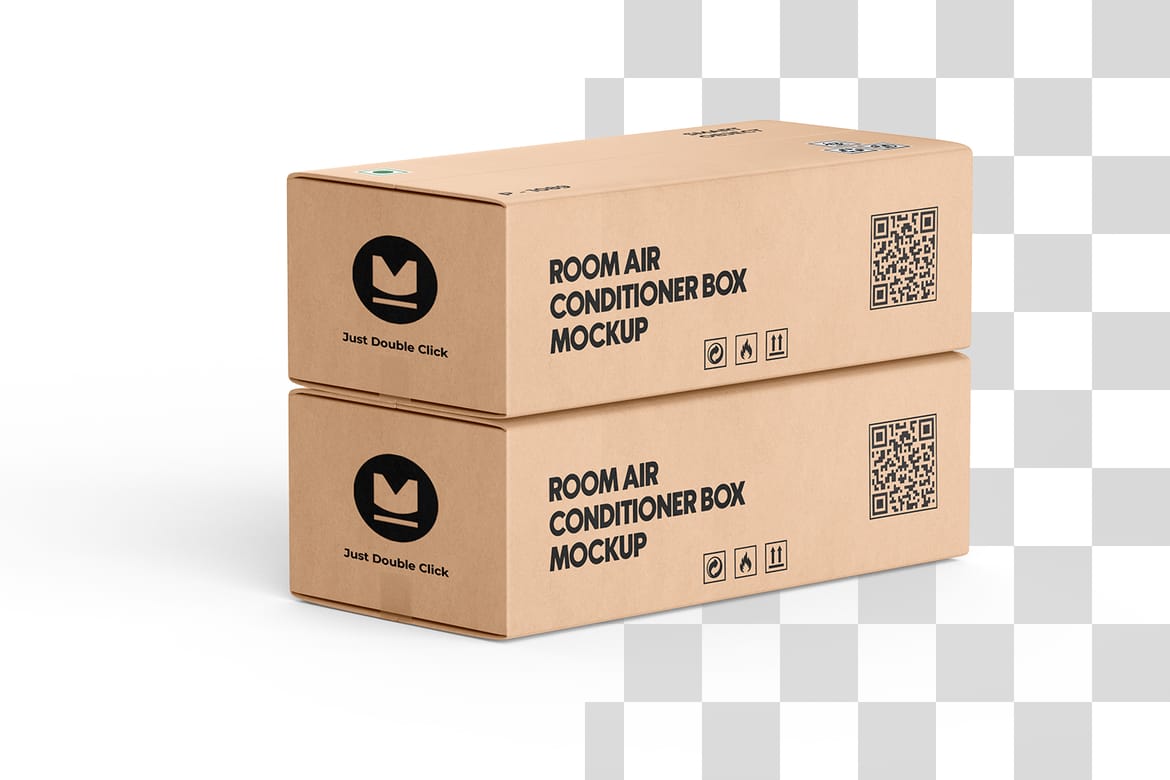 Room Air Conditioner Box Mockup