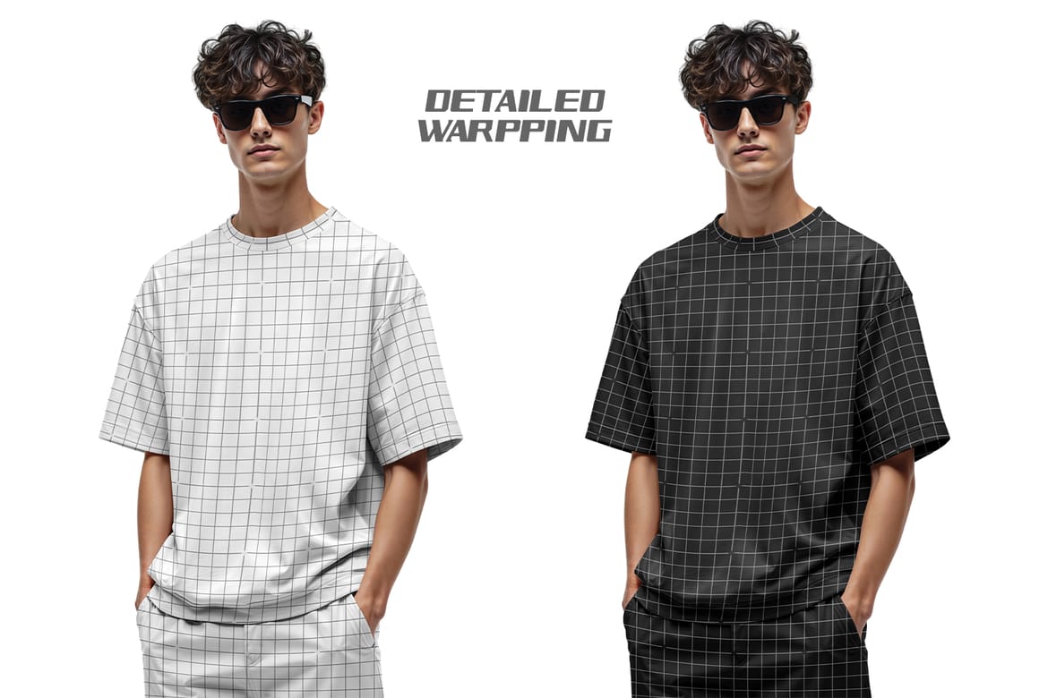 Oversized Stylish T-Shirt PSD Mockup