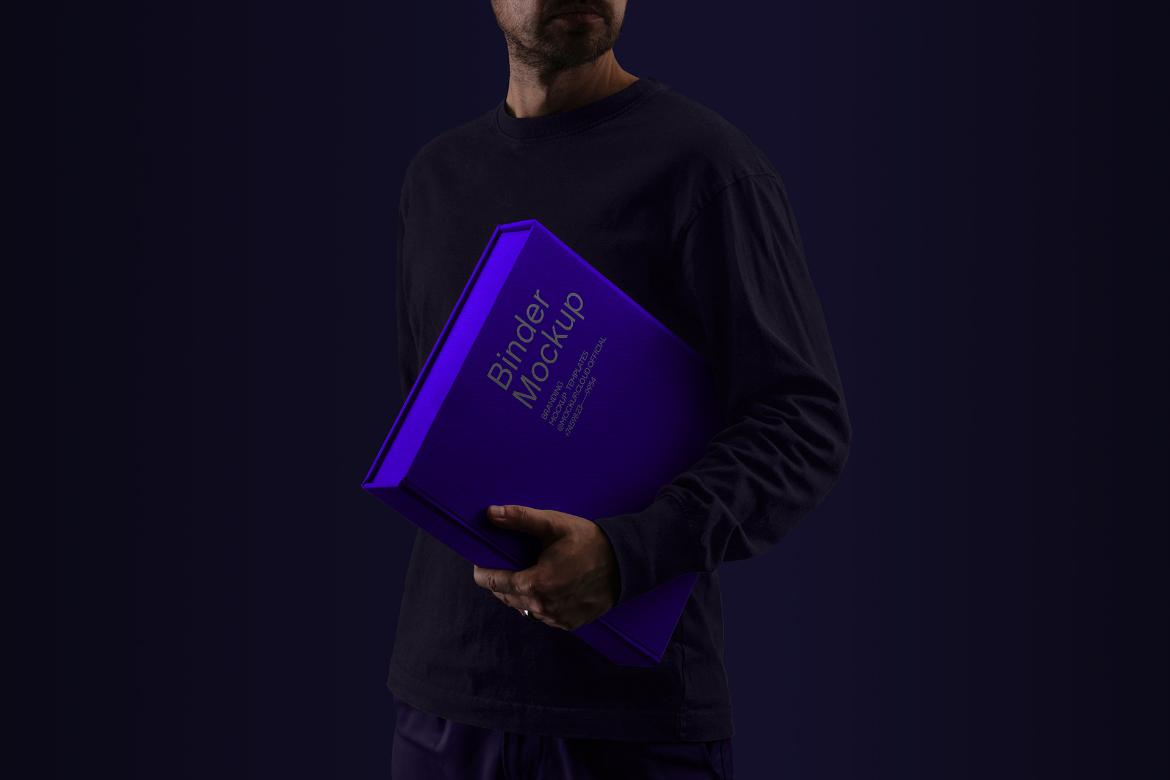 Binder Box Mockup Scene / Dusk Series 01