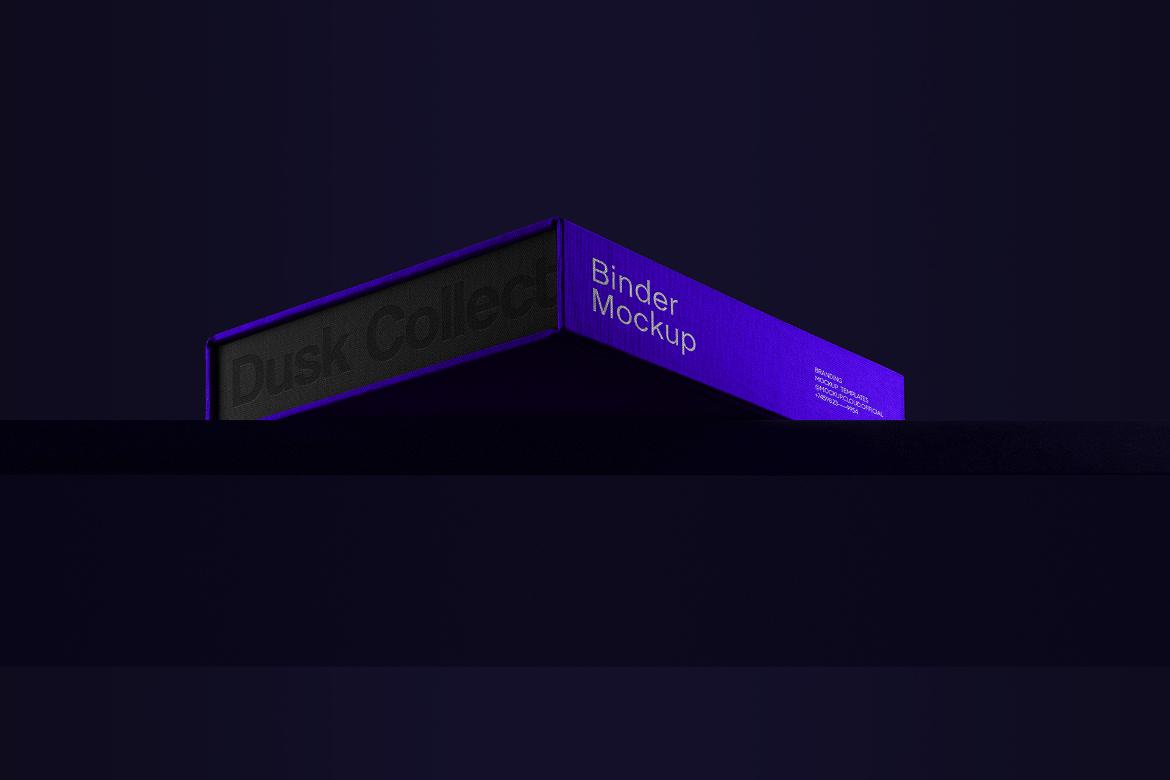Binder Box Mockup Scene / Dusk Series 02