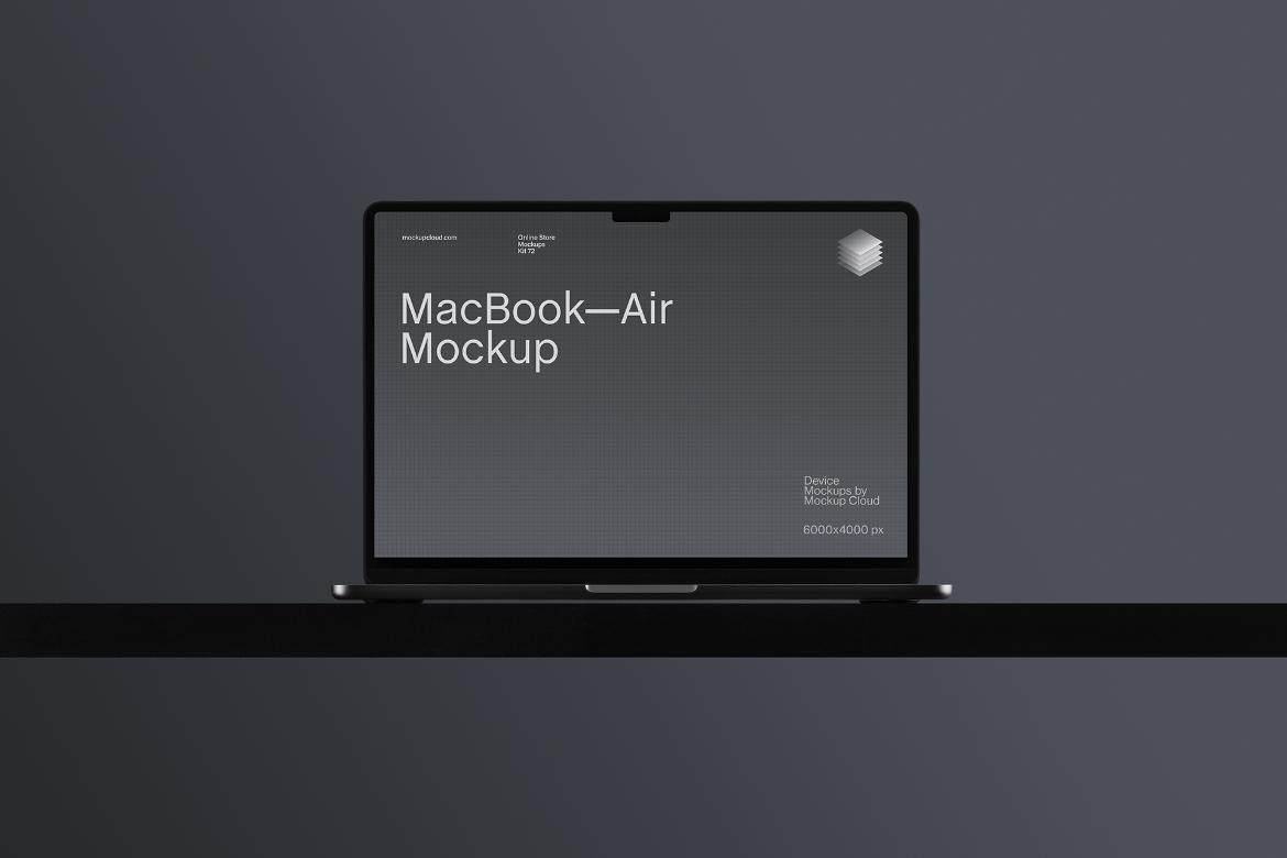 MacBook Air Mockup Scene / Dusk Series 01