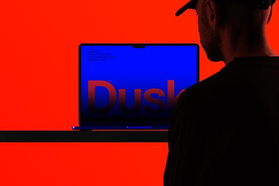 MacBook Air Mockup Scene / Dusk Series 01