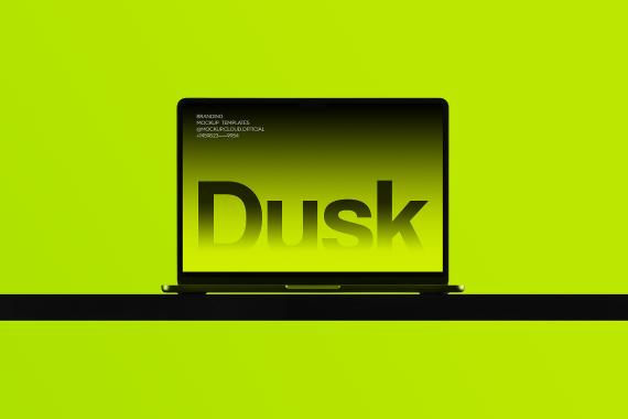 MacBook Air Mockup Scene / Dusk Series 01