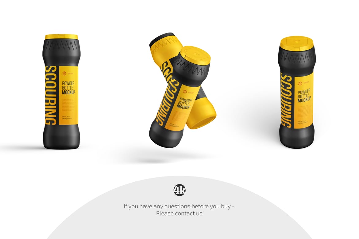 Scouring Powder Bottle Mockup Set