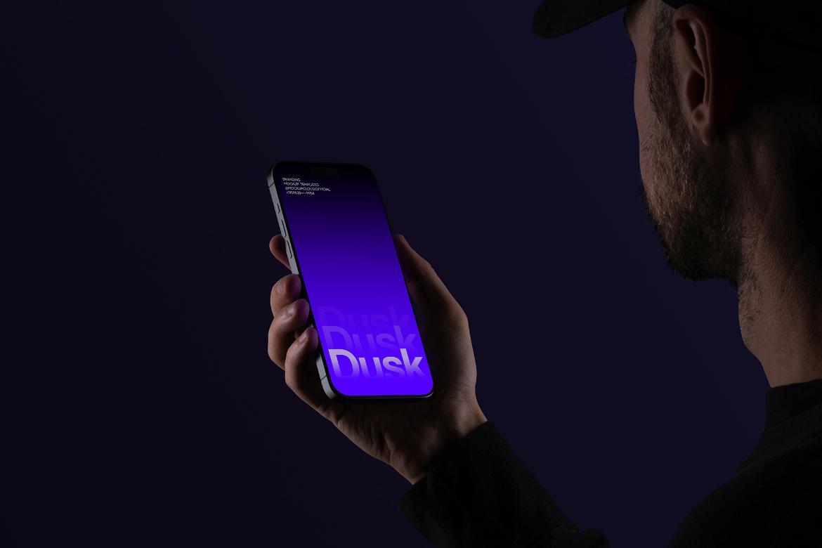 iPhone Pro Mockup Scene / Dusk Series 01