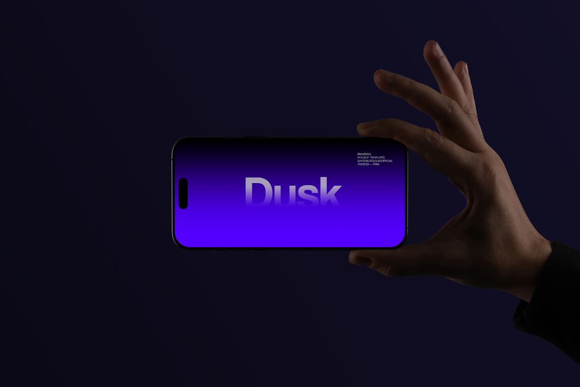 iPhone Pro Mockup Scene / Dusk Series 02