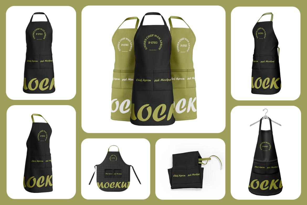 Unisex Chef Apron Mockup