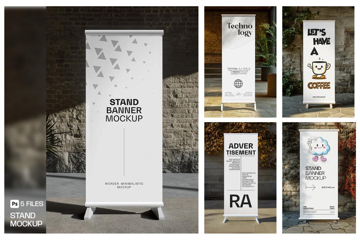 Roll-Up Standee Banner Mockup