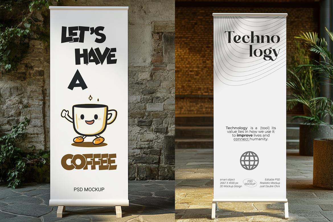Roll-Up Standee Banner Mockup