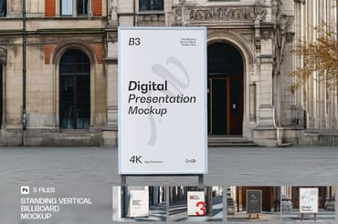 Sidewalk Poster Board Mockup