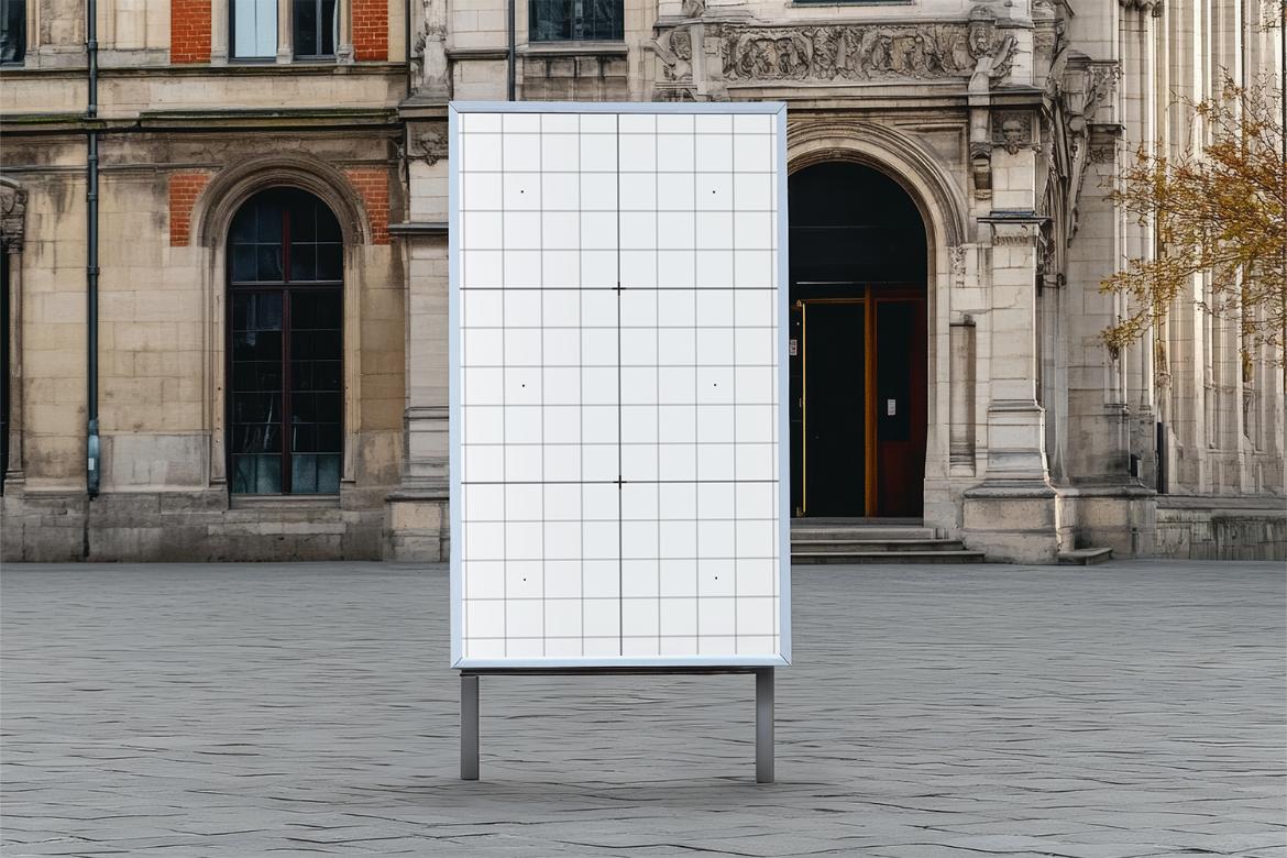 Sidewalk Poster Board Mockup