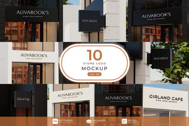 Sign & storefront logo mockup