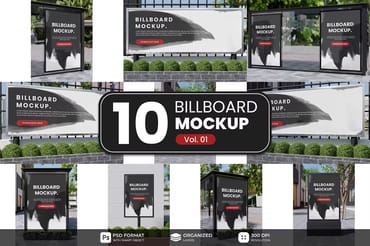 Outdoor billboard mockup