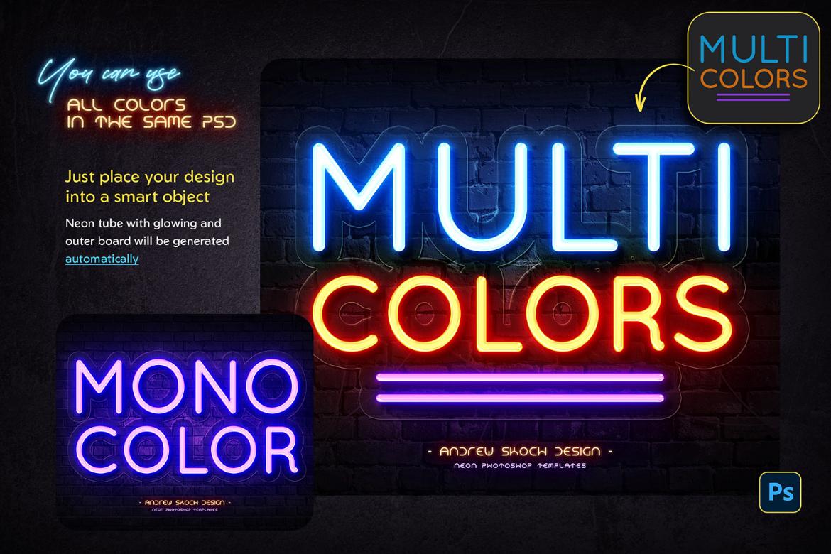 Real Neon Photoshop Effect