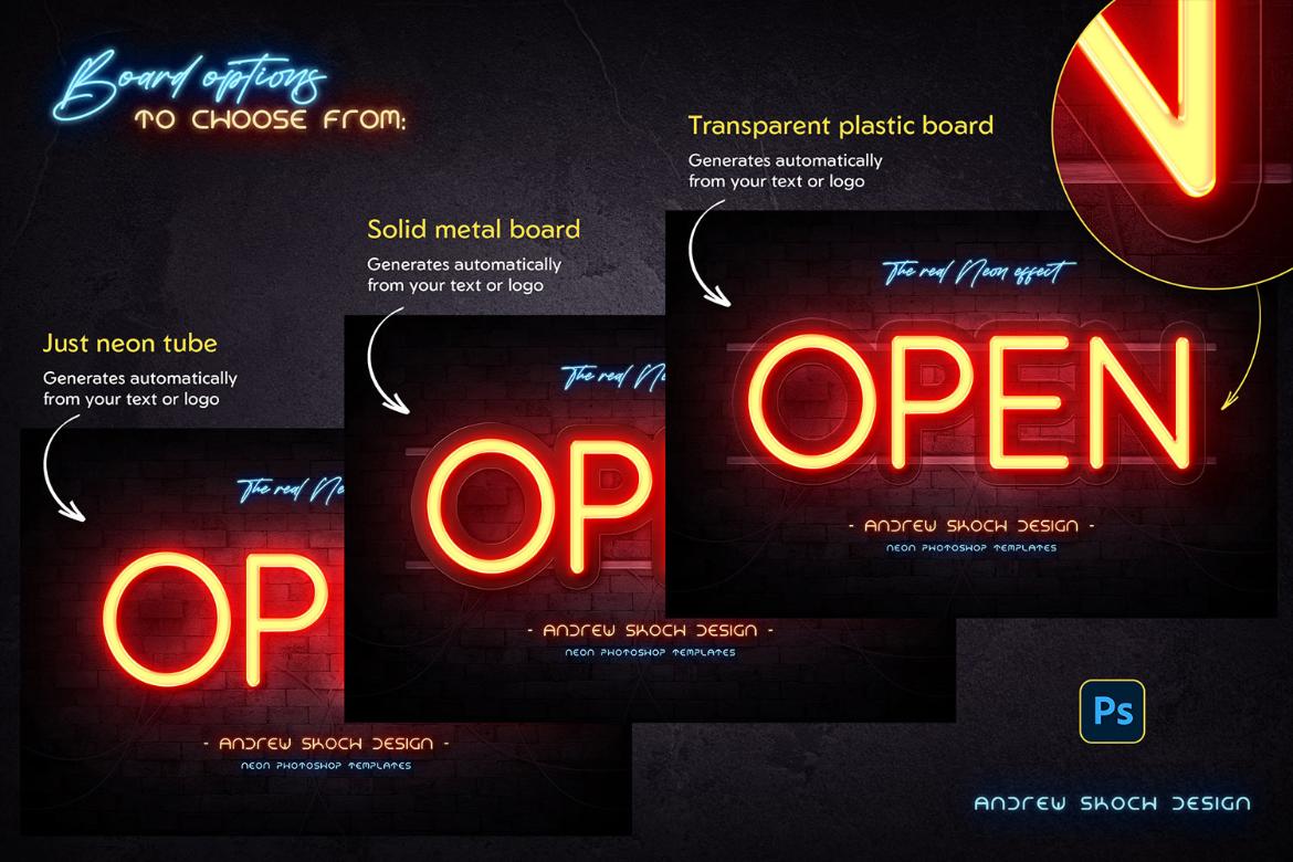 Real Neon Photoshop Effect