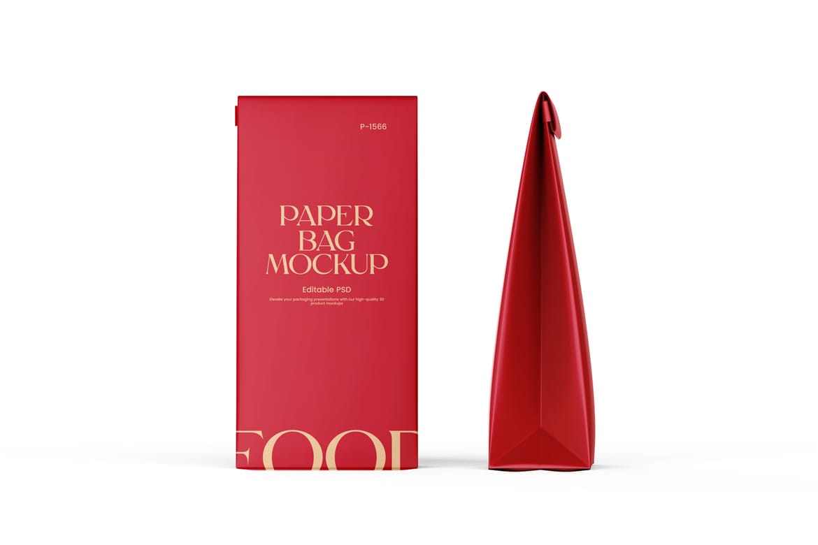 Paper Lunch Bag Mockup