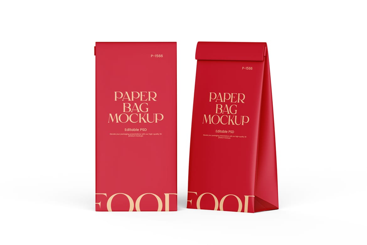 Paper Lunch Bag Mockup