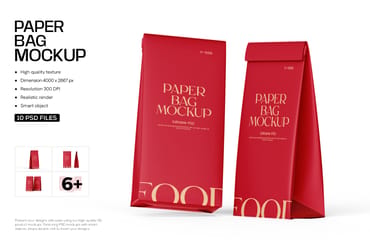 Paper Lunch Bag Mockup