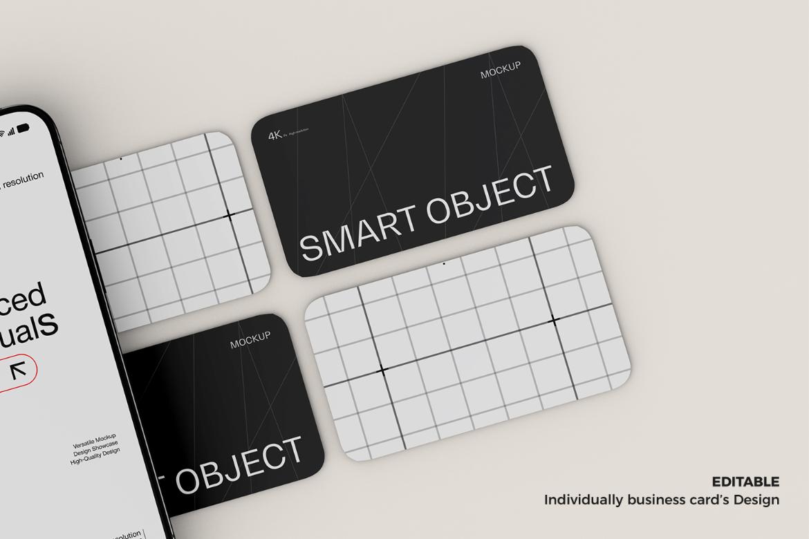 Smartphone & Book with Card Mockup Set