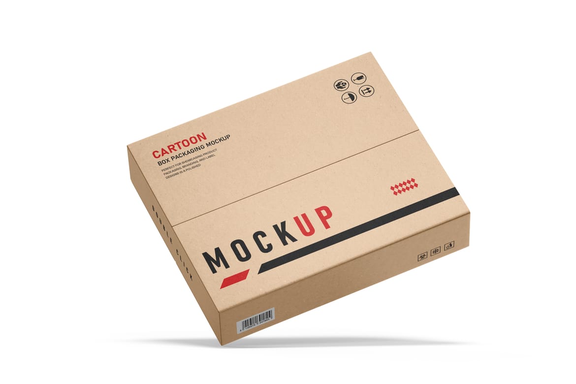 Kraft Carton Box Packaging Mockup