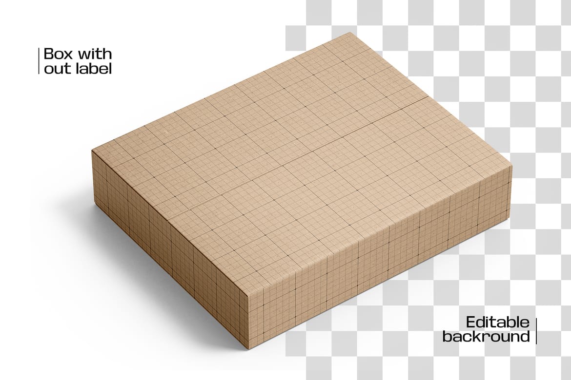 Kraft Carton Box Packaging Mockup