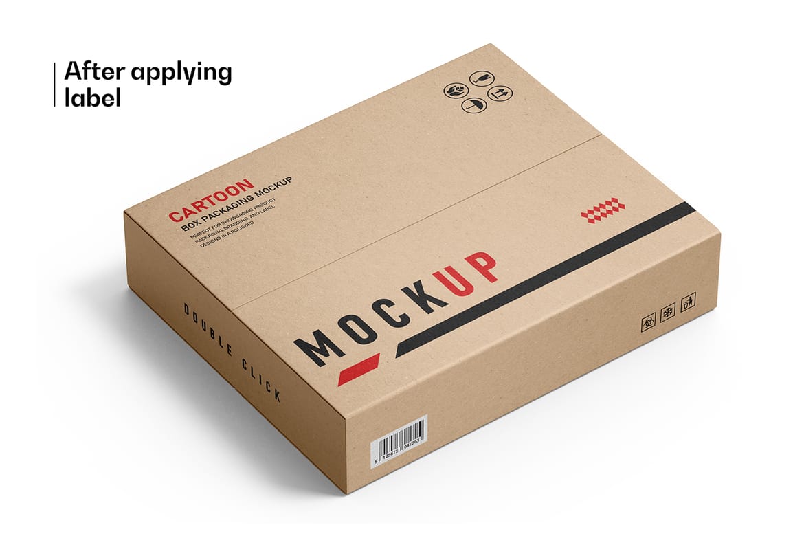 Kraft Carton Box Packaging Mockup