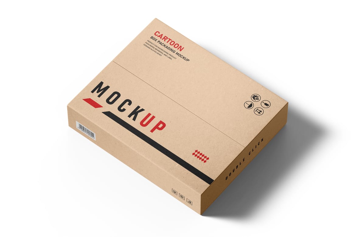 Kraft Carton Box Packaging Mockup