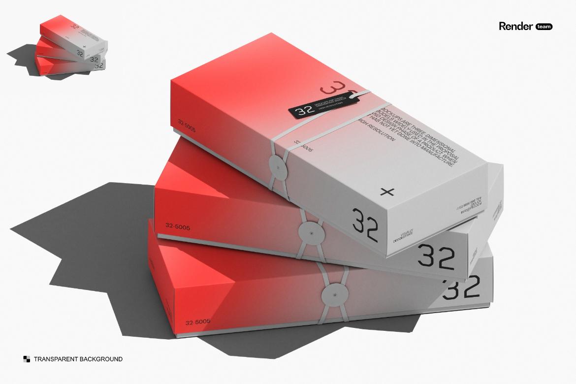 Paper Box Mockup Set