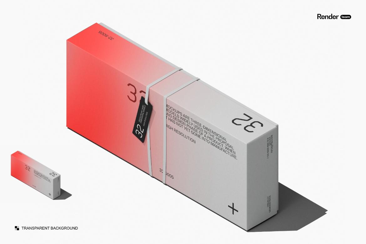 Paper Box Mockup Set