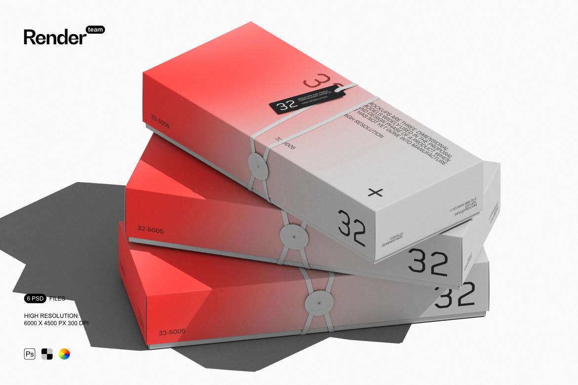 Paper Box Mockup Set