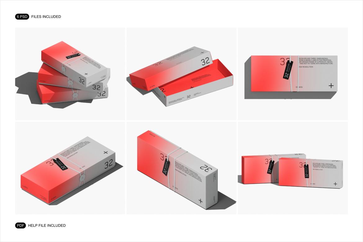 Paper Box Mockup Set