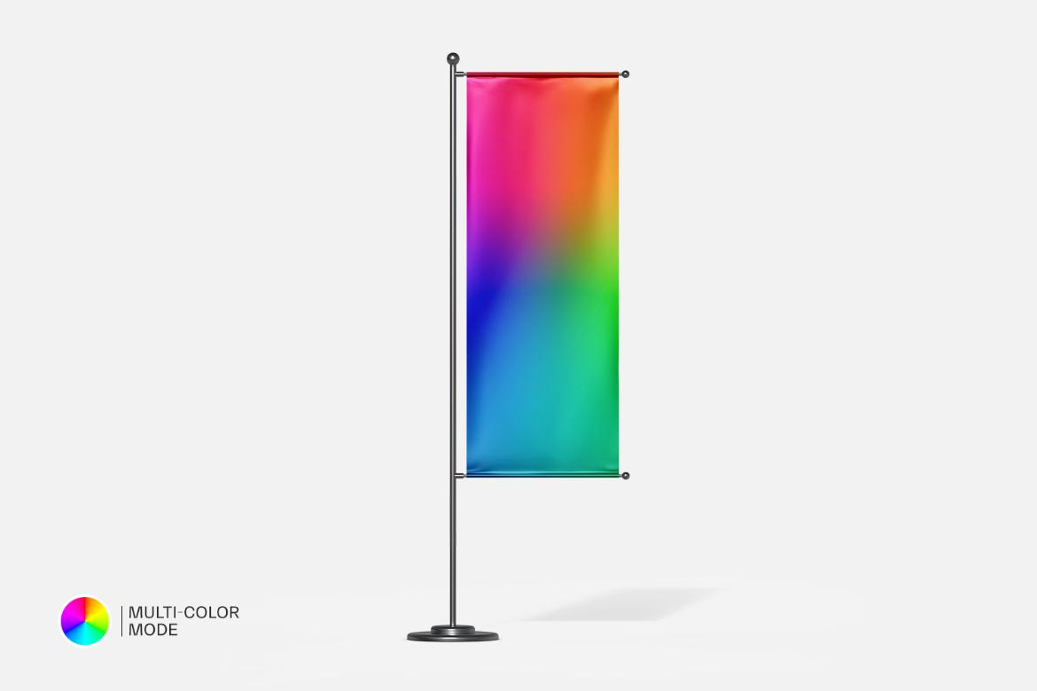 Vertical Sail Flag Mockup