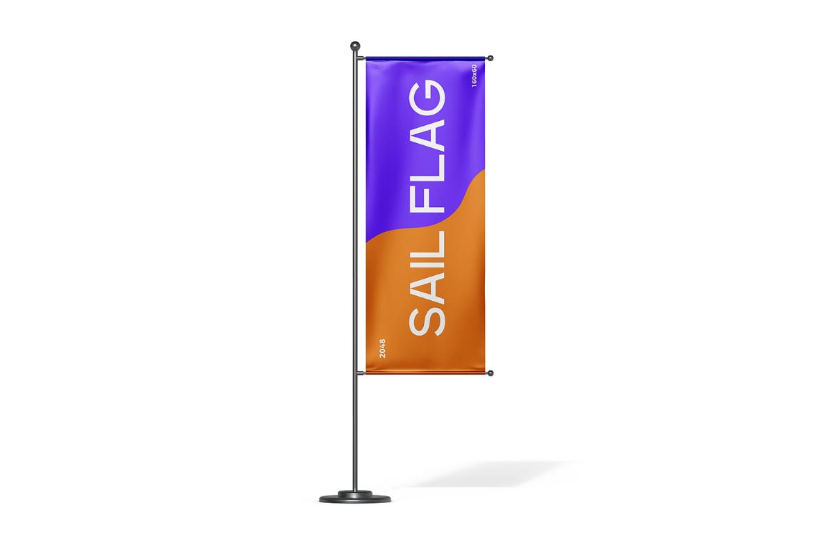 Vertical Sail Flag Mockup