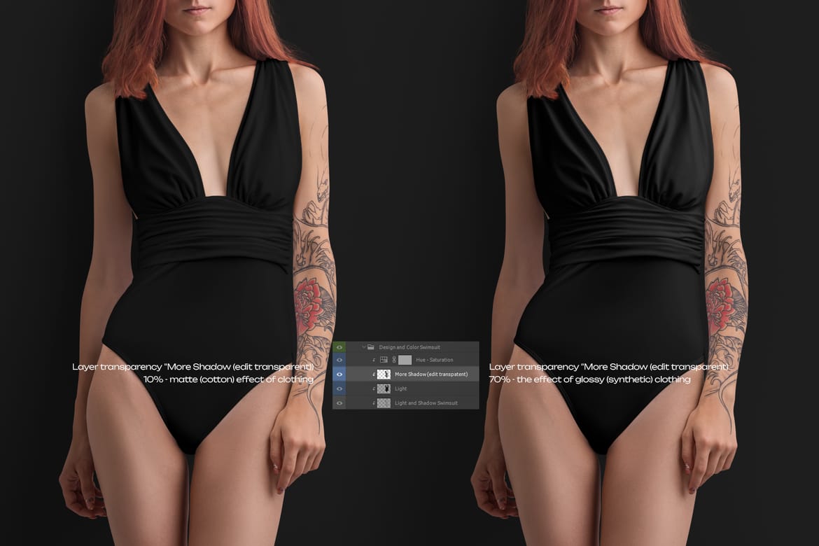8 Mockups of a One Piece  Women's Swimsuit. vol.02