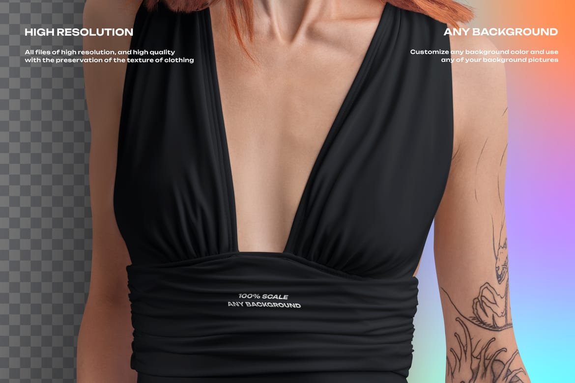 8 Mockups of a One Piece  Women's Swimsuit. vol.02
