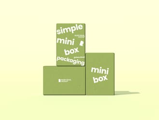 Simple Mini Box Packaging Free Mockup