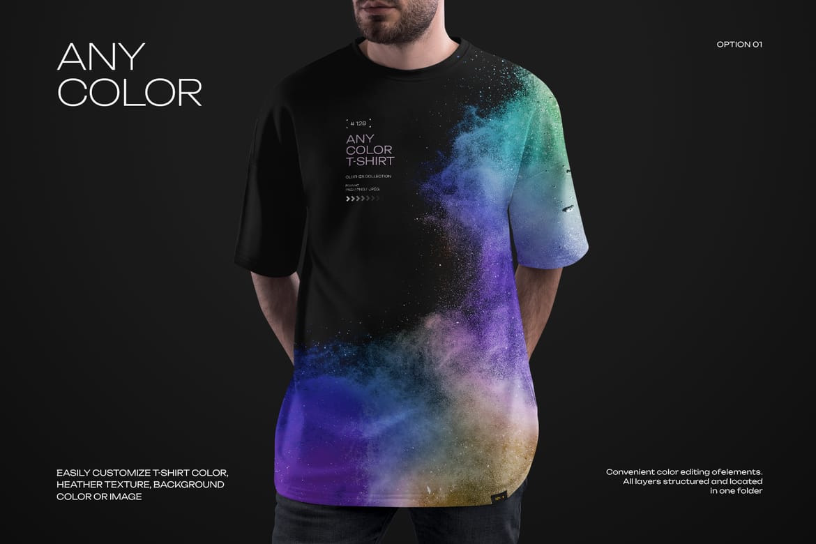  3  Mockups Oversize T-shirt