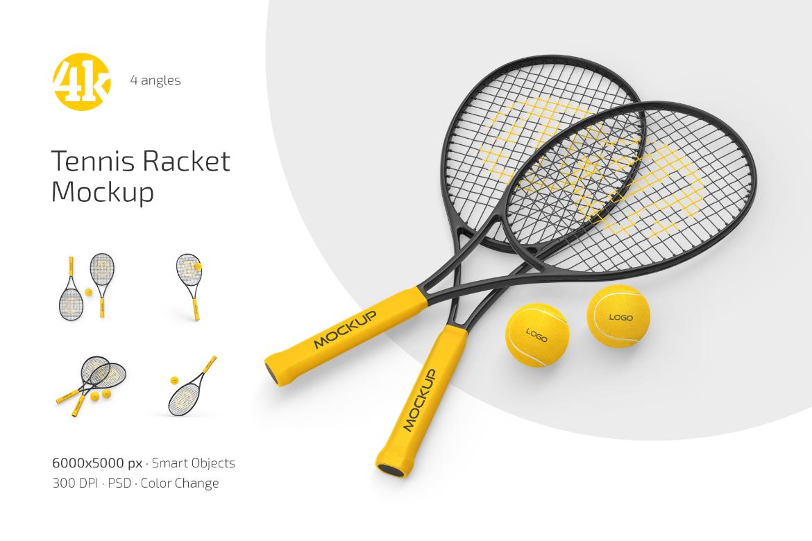 Tennis Racket Mockup Set