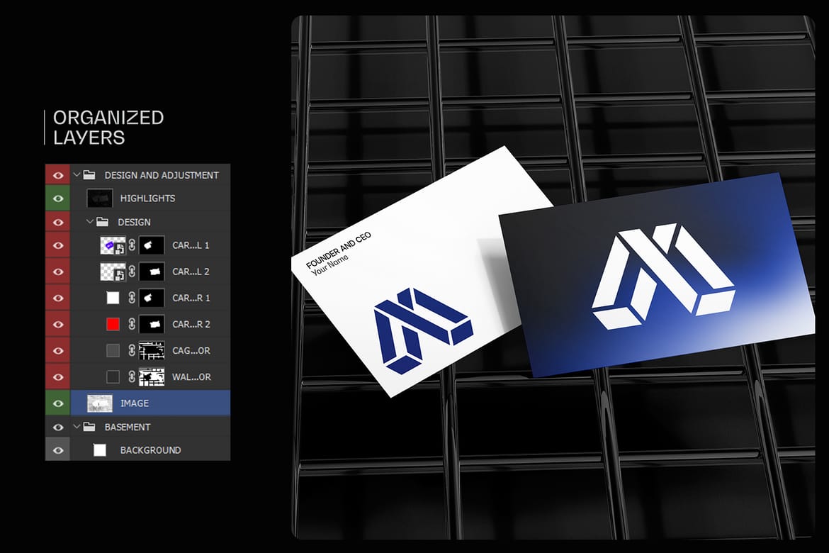 Corporate Business Card Mockup
